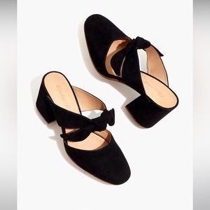Madewell Zoe bow mule in suede